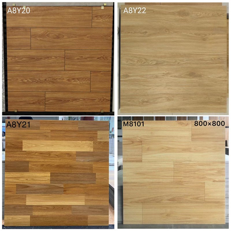 仿木纹仿古瓷砖卧室客厅仿实木纹地砖800X800商铺防滑阳台 地板砖