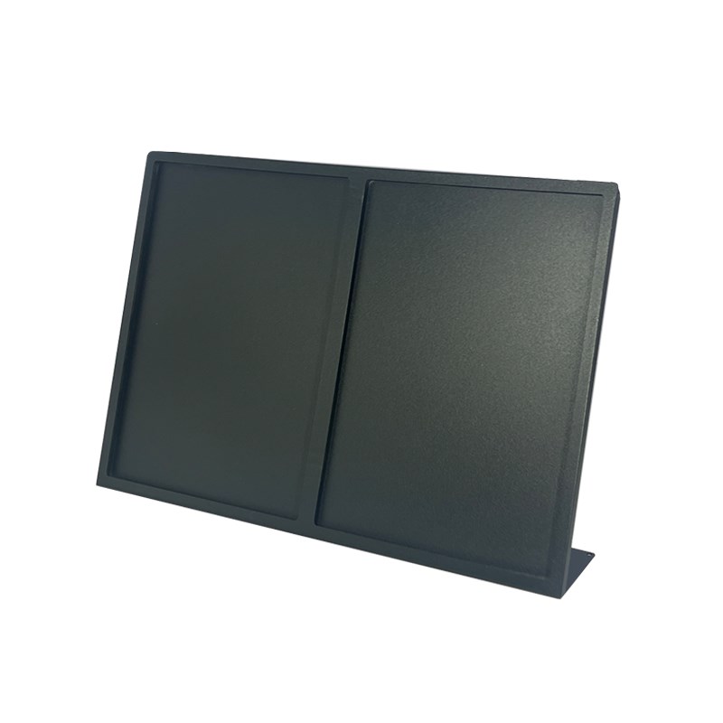 金属三连体台卡展示牌a4桌面立牌奶茶店菜单广告牌两联吧台点餐牌