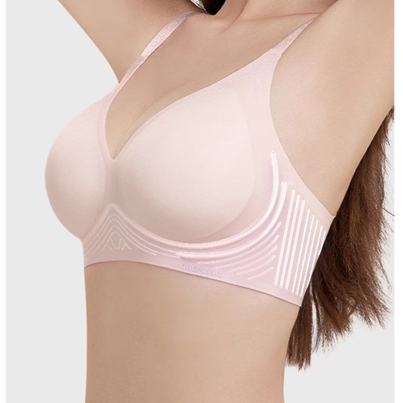 氧曲线8823托托杯细肩带无钢圈内衣女聚拢无痕薄文胸5D立体3排扣