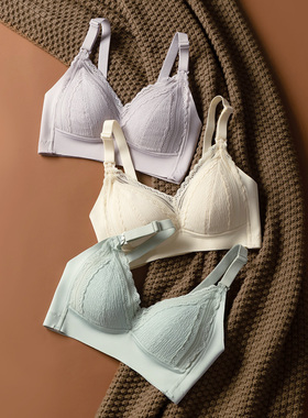 新款哺乳内衣薄款上开扣透气防下垂聚拢产后喂奶孕U期专用孕妇文