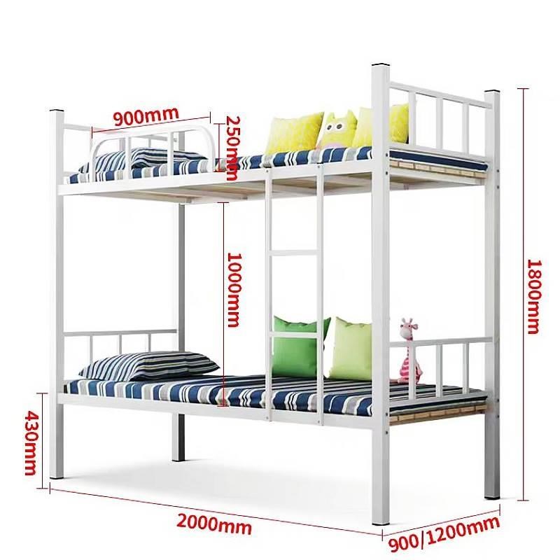 高低床公寓床学校大学生员工宿舍铁架床钢制型材方管双层上下床铺
