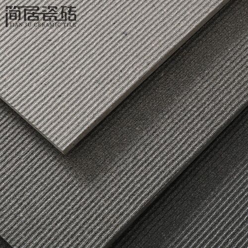 全通体仿石纹拉槽格栅瓷砖 会所别E墅客厅卫生间洗手间背景墙墙砖