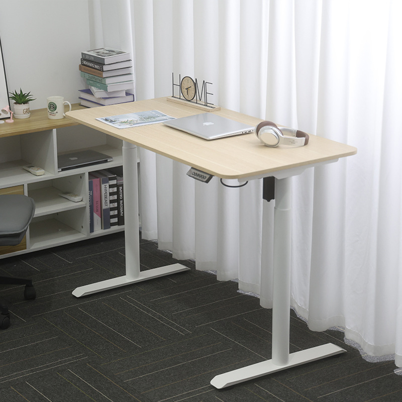 定制智能电动升降桌单电机站立办公电脑桌学习桌书桌圆管桌腿桌架