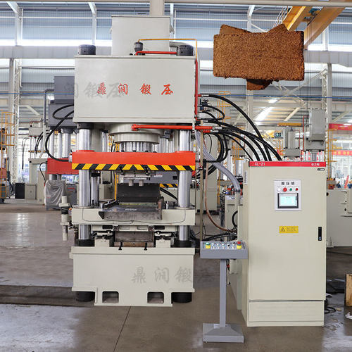 315吨椰砖椰饼成型液压机鼎润400T椰丝椰土椰糠压型四柱油压机