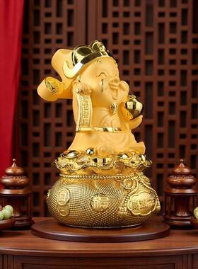 财广台进财神钱罐摆件公司办公2508存室前台店铺收银装饰品开业源