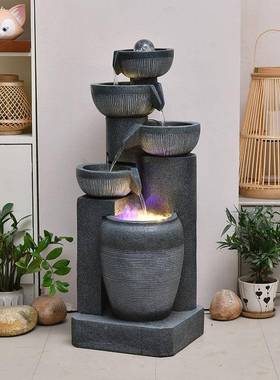 欧式流水摆件循环水生财客湿厅加2156-218器山水观简约代假景山喷