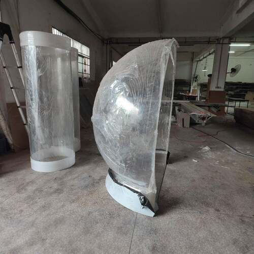 子厅儿童游乐餐隧道防护板滑梯通道亚克力530亲隧道透明球罩