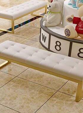 轻奢坐条凳鞋店鞋垫换店鞋更试衣间服装矮凳长条沙凳发床尾AXN鞋