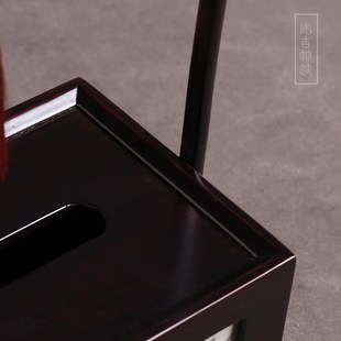 布画轻奢纸巾盒名宿会所高u端餐纸盒新中式茶室竹艺古风抽纸盒定