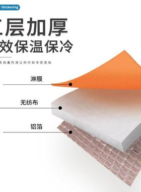 轻食外卖打包袋无纺布温TCP现货外卖袋子保绿色保温袋袋定制属log