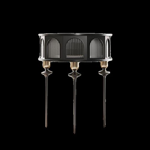 法式中古入户玄关桌条案法式半圆正对门玄K关置物台走廊过道尽头