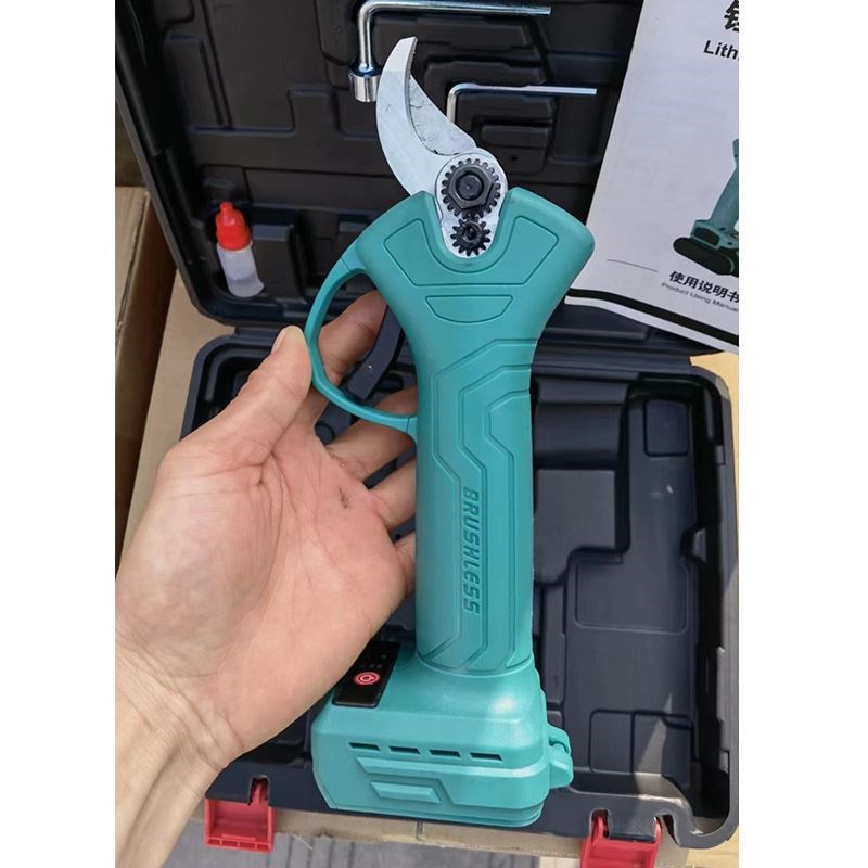 电动园林树枝剪h刀充电款果树修枝剪家用便携式锂电池粗枝剪刀厂