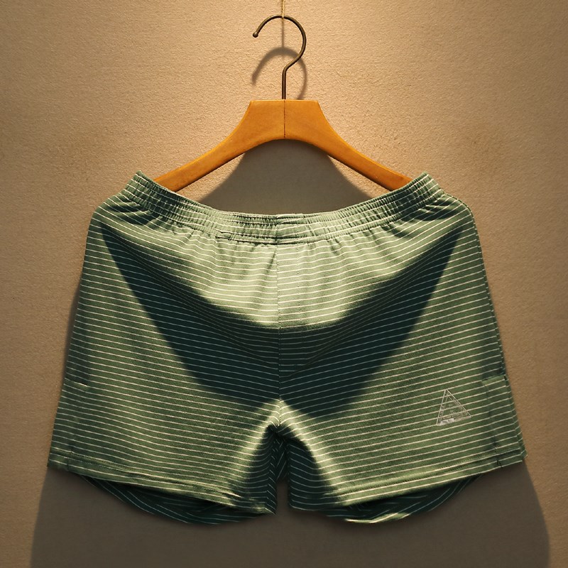 2条装男士宽松内裤纯棉加大码内裤四角短睡裤衩简约平角裤阿罗裤