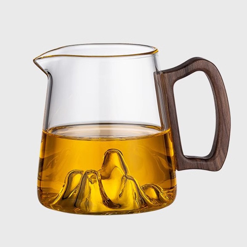 2025新款加厚玻璃公道杯茶漏一体分茶器功夫茶具过滤网倒茶杯