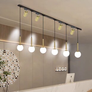 美容美甲店灯具轨道吊灯工作台吧台网红个性 店铺商用收银台橱窗灯