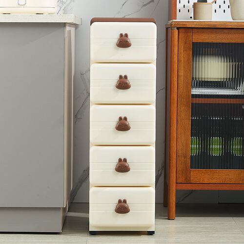 25/35cm夹缝收纳柜抽屉式厨房卫生间置物柜厕所浴室储物窄柜家用