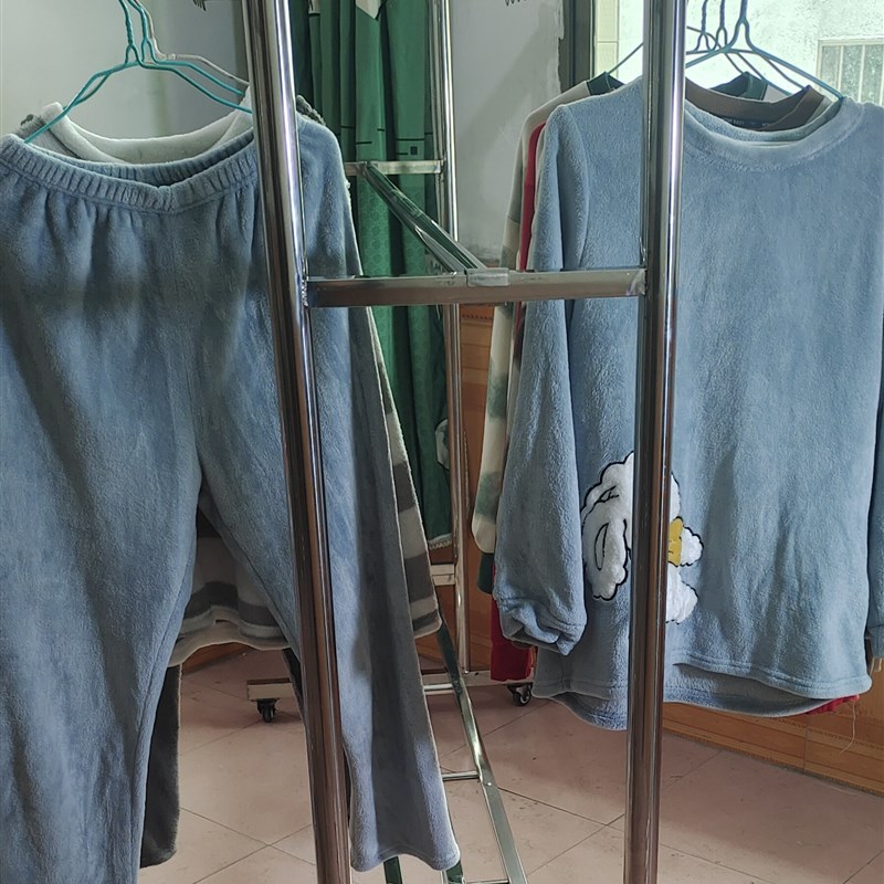 304不锈钢晾衣架落地加厚加粗晾架凉晒架子室外晒衣架加厚晾衣杆