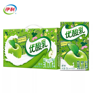 1月伊利优酸乳苹果味酸奶250ml*24盒装原味乳饮料整箱饮品年货礼
