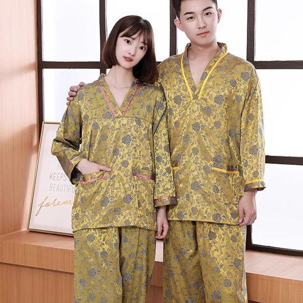 疗长裤按摩情侣男女服足长袖棉桑拿洗浴套装服睡衣家居服汗蒸服质