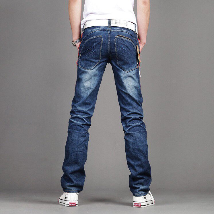 Jeans pour adolescent droite en vrac en coton pour été - Ref 1468829 Image 4