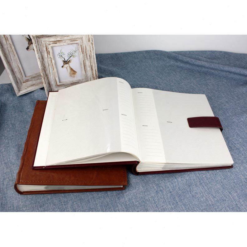 20寸扣相册张面插页式精品本照片家庭 7寸单薄0带影集放七相皮