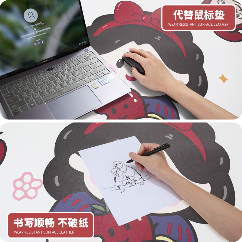 皮革学习桌垫书桌学生卡通桌布儿童写字台垫环保电脑桌面保护垫子