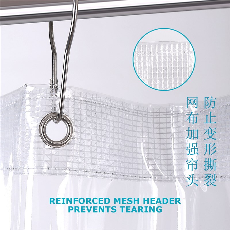 PVC透明浴帘阳台车间隔断窗防尘防污空调保冷气挡风隔热帘子加厚