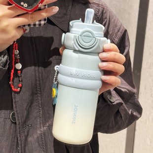 水杯保温杯孕妇女生2025新款高颜值儿童上学316双饮可携式吸管杯