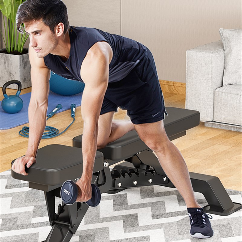 健身器材男士家用健身多功能哑铃牧师凳杠铃上斜卧推凳腹肌仰卧板