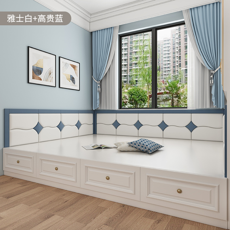 定制榻榻米软包墙围科技布电热炕围床围儿童防撞床头板软包贴自粘