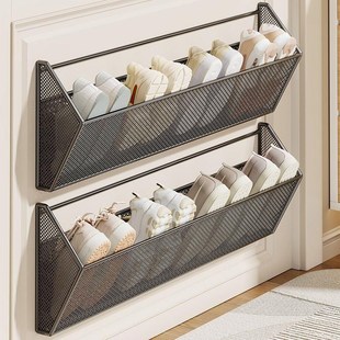 门后鞋架门上壁挂式免打孔黏贴浴室架门口免钉拖鞋收纳墙上鞋托架