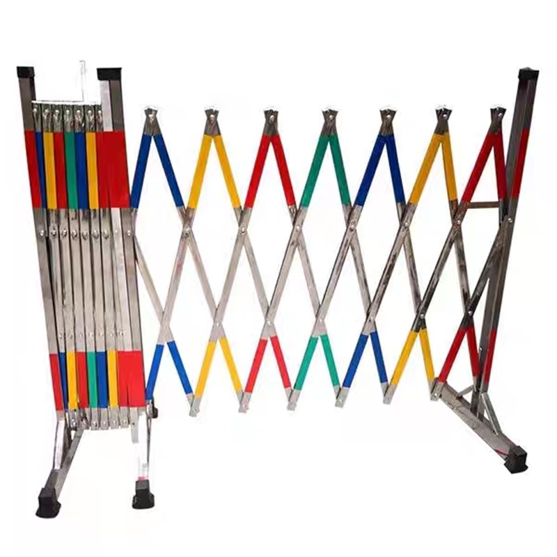 可移动不锈钢伸缩围栏幼儿园安全防护栏工厂车间学校交通隔离栅栏