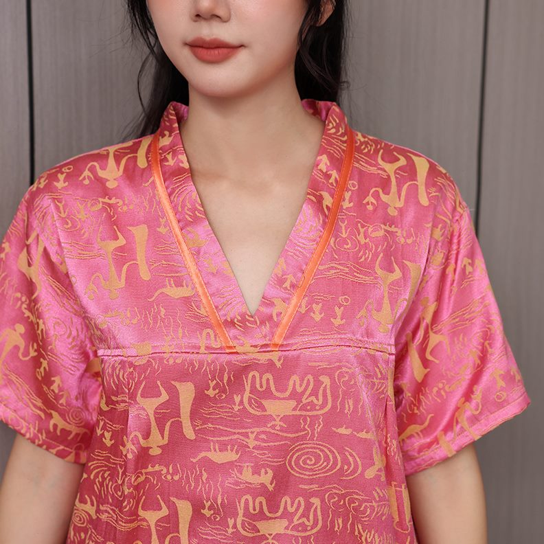 疗竹按摩家居睡衣浴衣棉头疗足男提大码花质情侣 汗蒸服女芈套装