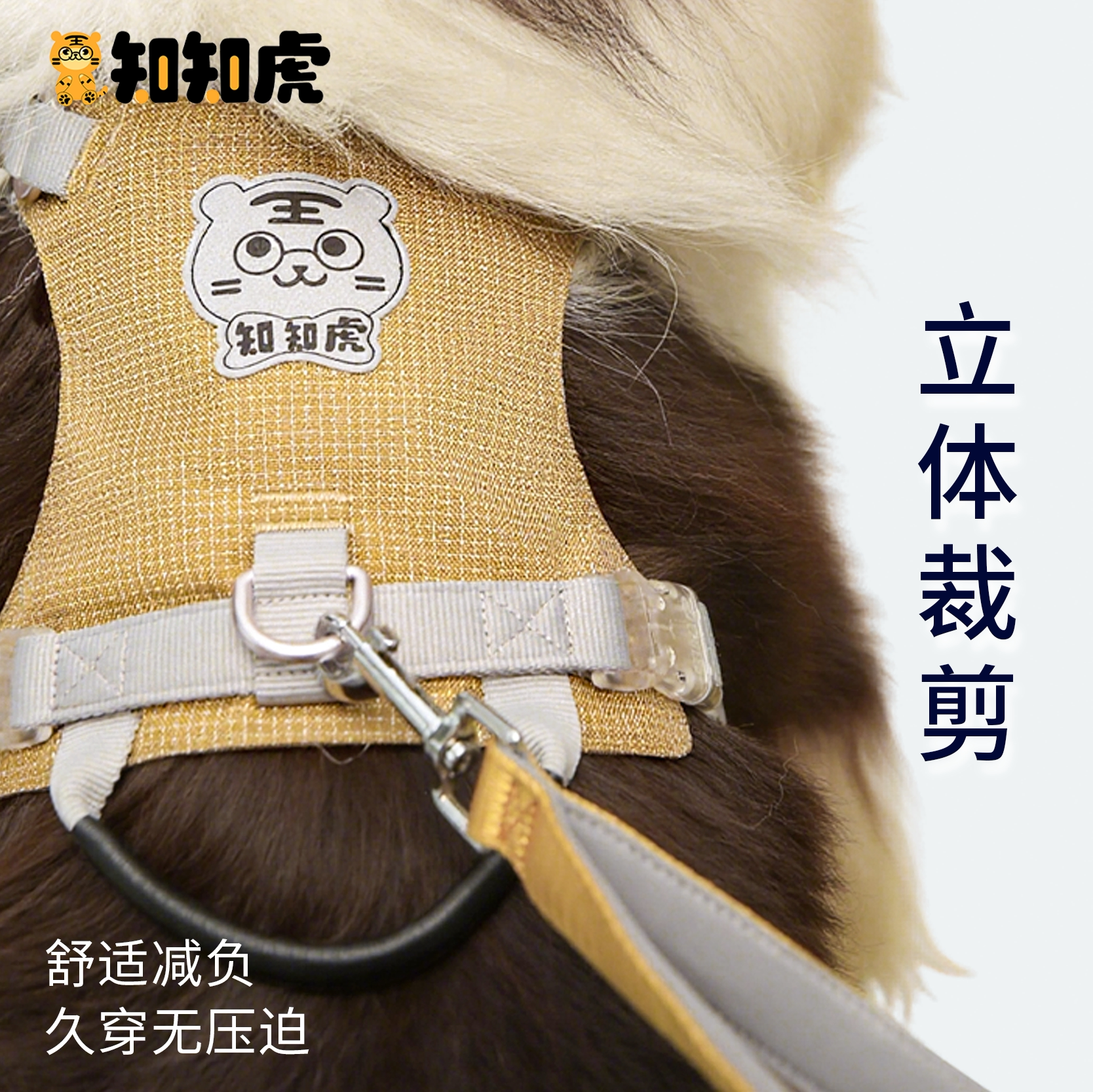 知知虎狗狗牵引绳中大小型犬背心
