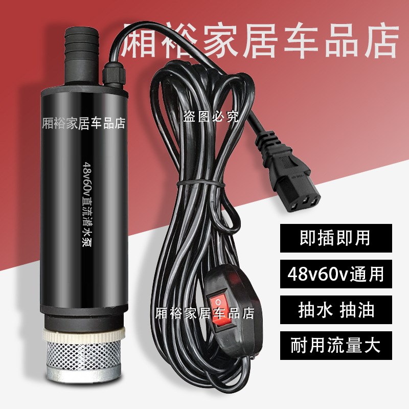电动车尿素抽油泵柴油泵抽水抽水泵家用电动潜水泵直流48v60v