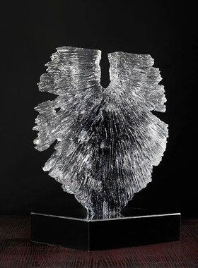 叶子摆件酒店大堂样板房售楼处玄关过道前台办公室麻面艺术品雕塑