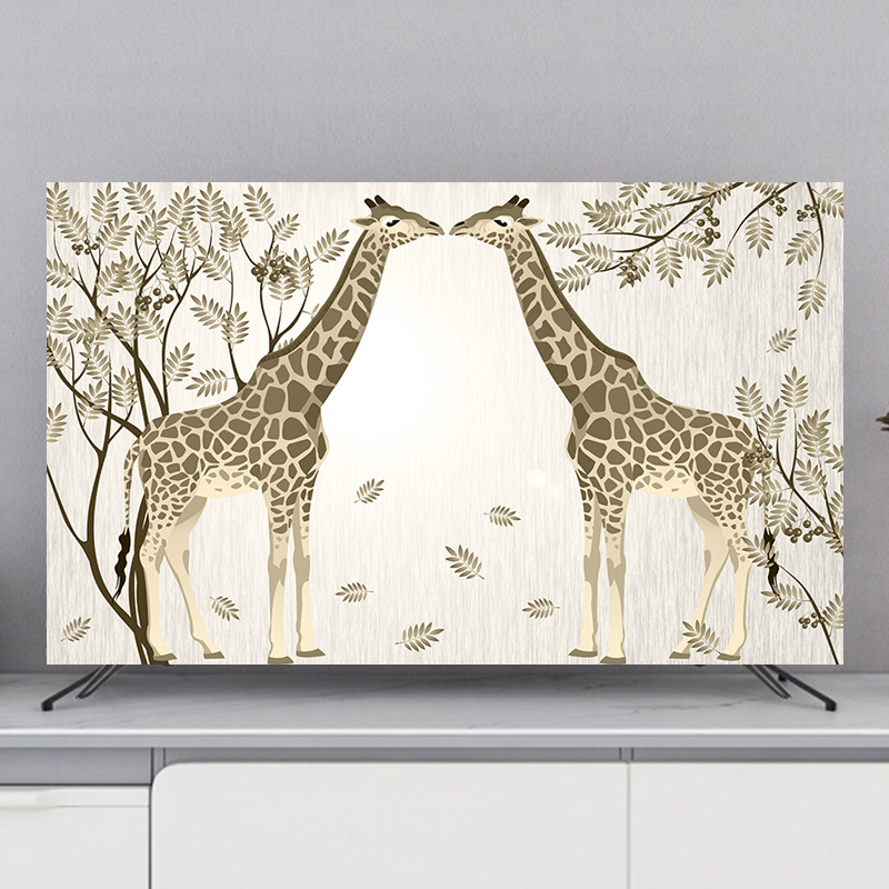 新现代风电视机罩防尘罩套电视机防尘布盖布55英寸65家用液晶新款