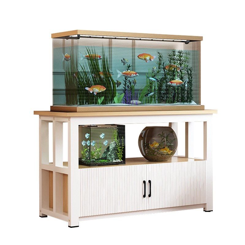 家用客厅简约鱼缸柜底柜中小型鱼缸架置物柜水族箱底座柜储物柜