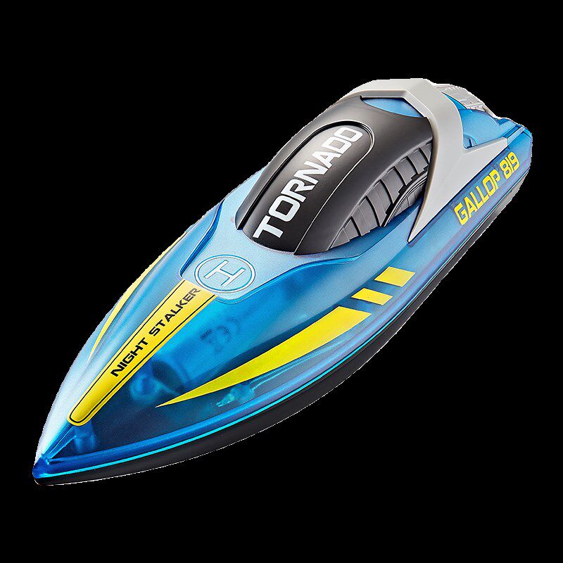 新款遥控船大号炫彩灯光船遥控轮船模型充电游艇LED翻船复位玩具