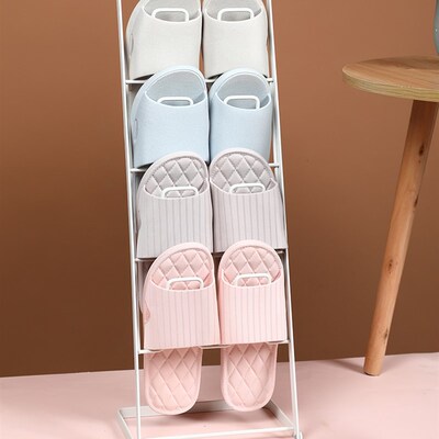 4069.置地式简约拖鞋架 免安装家D用便鞋收纳架 可放4对鞋 占地小