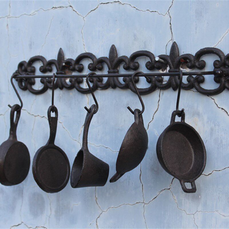 美式乡村铸铁工艺品厨房用品六件套壁饰庭院家居挂件
