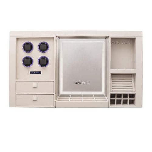 降电妆动升吊柜拉篮智能语音升降化镜收梳妆摇妆台化桌表器首饰纳