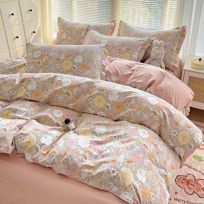 A类全棉被套单件180x200cm纯棉斜纹田园亲肤被罩三四件套定做订制