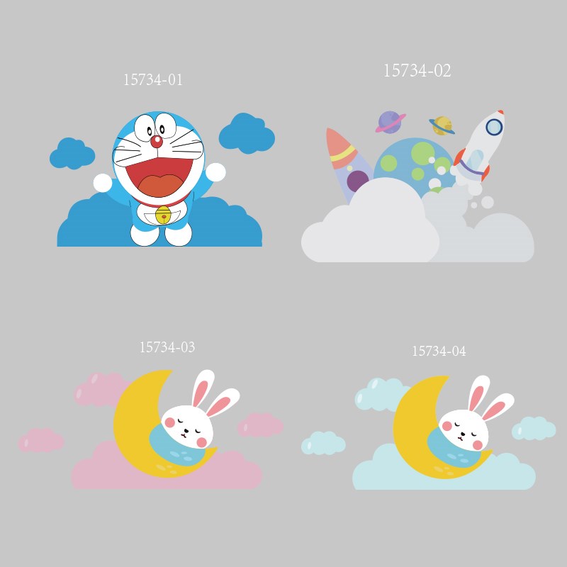 网红哆啦梦儿童房间布置墙面装饰小男孩床头改造用品卡通贴纸画