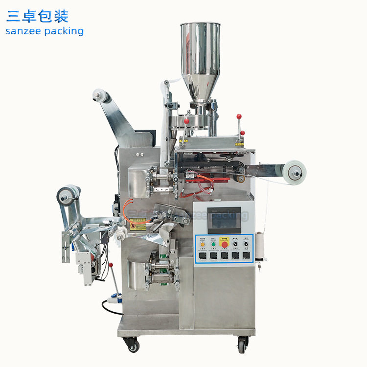 红茶 绿茶茶末全自动内外袋带线标包装机 茶叶包装机 三卓SZ-18