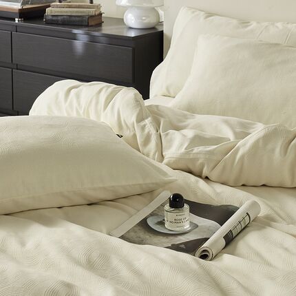 60S空气感三层提花全棉四件套 透气干爽学生宿舍三件套纯棉水洗棉