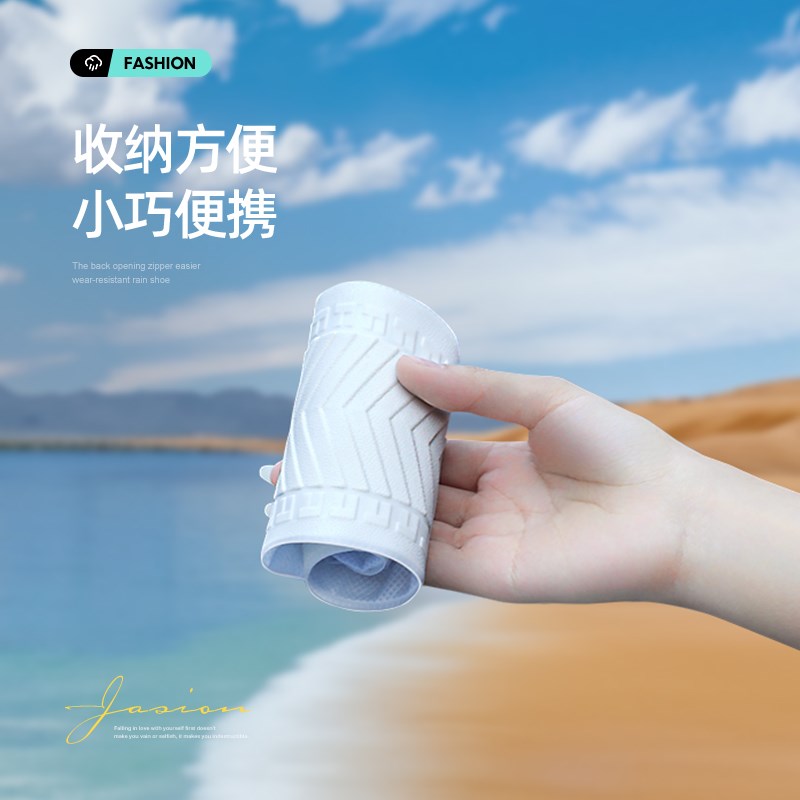 沙漠防沙鞋套茶卡盐湖鞋套徒步旅行外穿防水儿童雨鞋高筒