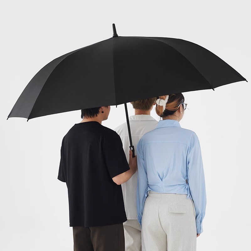 双层自动弯柄伞晴雨两用女长柄雨伞男士大号加厚加固防风双人定制
