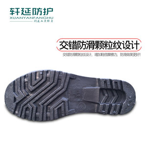 耐油耐酸碱雨鞋 黑色高筒雨靴男式 化工厂耐磨胶鞋 水鞋 劳保工矿雨鞋