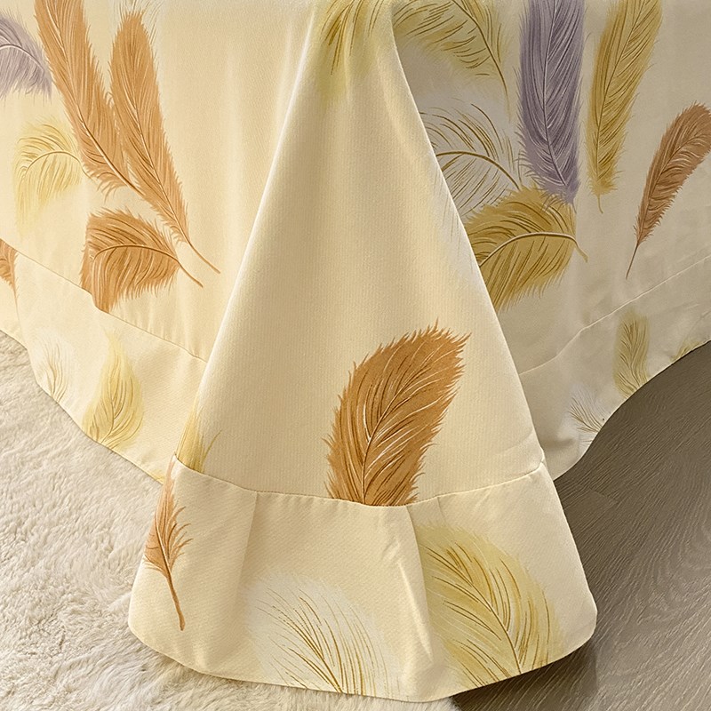 加厚磨毛纯棉床单单件家用全棉宿舍大被单双人炕单枕套三件套学生